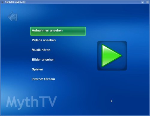 MythTV Mediothek Übersicht