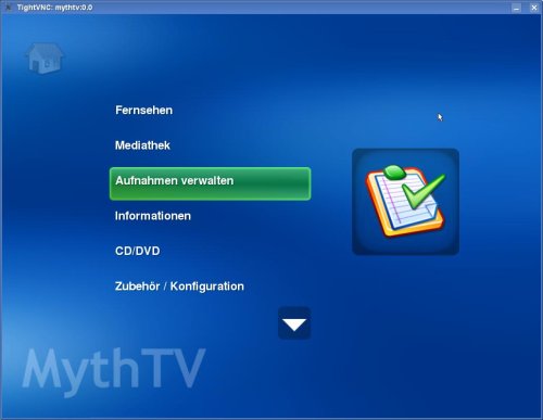 MythTV Übersichtsdialog